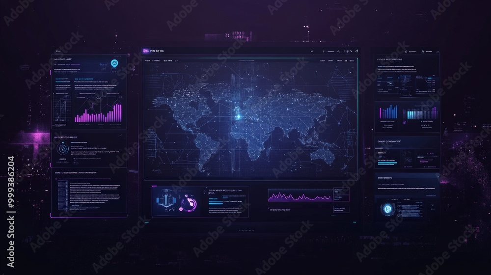 Poster a privacy-focused interface showing vpn connections, secure encryption, and blocked third-party trac