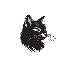 Obraz premium Walking Cat vector icon. Cat silhouette symbol. Linear style sign for mobile concept and web design. House animals symbol logo illustration
