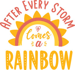 Colorful Rainbow with Happy Quote Lettering Typography | Inspirational Hand-Lettered Designs for Cards, Prints, Posters, Wall Art, and Home Decor | Bright and Uplifting Typography