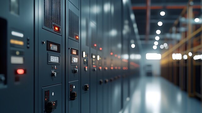 An illustration of emergency electrical shutdown procedures, highlighting key switches and safety protocols within an industrial environment.