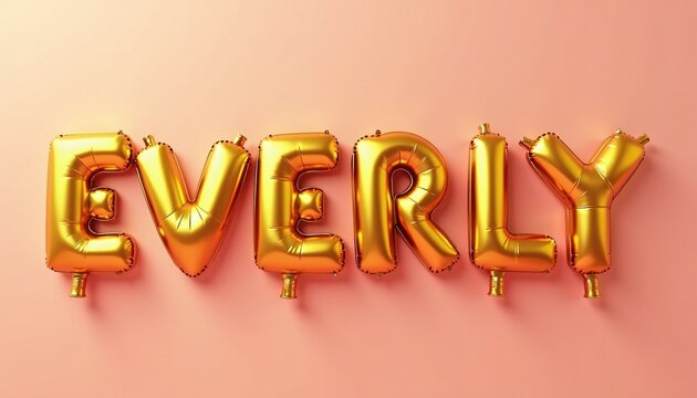 EVERLY LETTERS - GOLDEN BALLOON 3D