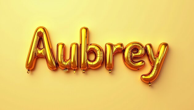 AUBREY LETTERS - GOLDEN BALLOON 3D