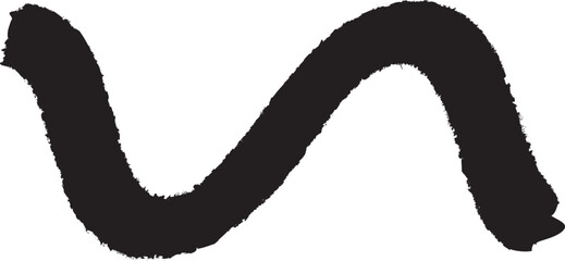 Decorative wave of line . Brush stroke waves. Abstract flow linear fluid design element .Zigzag wave. Wavy Music sounds lines. Squiggle brush stroke . Ornament design.Line art .Brush paint Vector