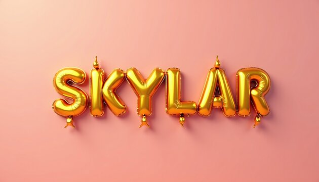 SKYLAR LETTERS - GOLDEN BALLOON 3D