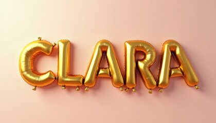 CLARA LETTERS - GOLDEN BALLOON 3D