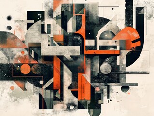 A typographic poster showcasing a mix of serif and sans-serif fonts, arranged in a dynamic and visually engaging composition.
