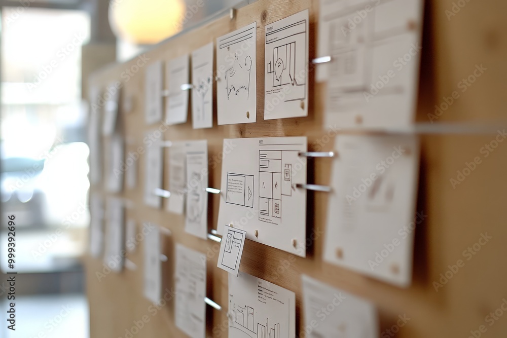 Aufkleber a ux design process visualized by wireframes, user flow charts, and final high-fidelity app prototyp