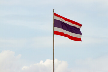 National Flag Of Thailand Waving In The Wind.