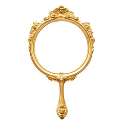 Mirror Ornate PNG cutout isolated on white and transparent background.
