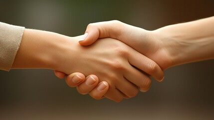 A close-up of two hands shaking in a gesture of agreement and partnership, symbolizing unity and cooperation.