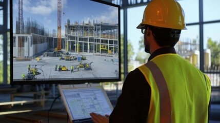 Generate a photo realistic image of value engineering workshops for a construction project, with value engineering diagrams, cost saving analysis, brainstorming sessions, 