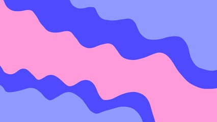 Aesthetic background of blue and pink waves. Blue and pink abstract wallpaper for presentations