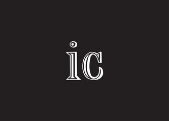 IC letter logo and initial logo design