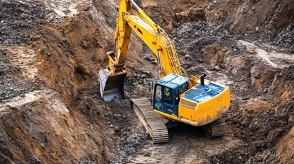 Construction Site Earthwork Excavation