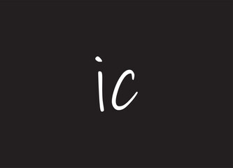 IC letter logo and initial logo design