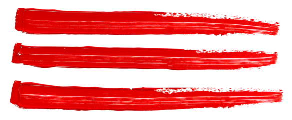 Set of red marker paint texture. Stroke isolated on white background