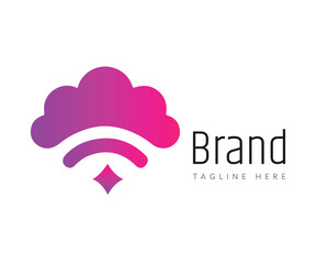 Cloud logo icon design template elements. Usable for Branding, Business and Technology Logos.

