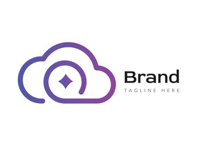 Cloud logo icon design template elements. Usable for Branding, Business and Technology Logos.
