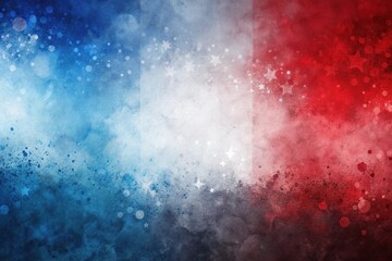 Fototapeta premium Abstract background featuring red white blue colors reflected in water