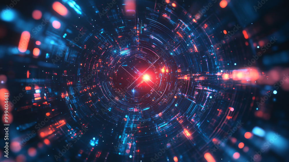 Poster create a dynamic wallpaper featuring a futuristic data flow with an explosion effect that captures m