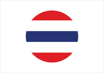 Thai flag in circle round design