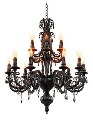 Haunted Chandelier with Flickering Candles Casting Ominous Shadows in Ethereal Lighting