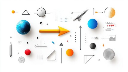 A white background with hand-drawn arrows and shapes, emphasizing creativity and a casual design.