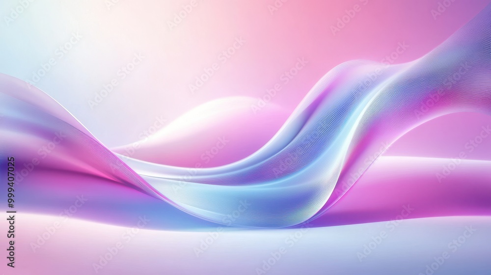 Poster abstract background with soft gradients blending into smooth curves. subtle shades of blue and purpl
