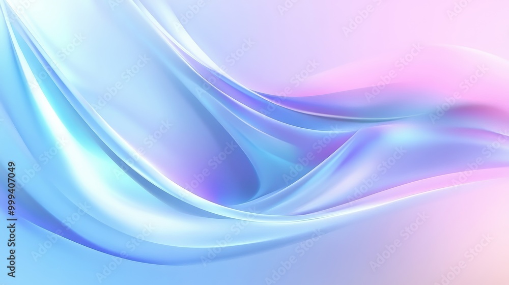 Poster abstract background with soft gradients blending into smooth curves. subtle shades of blue and purpl