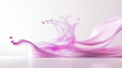 Fototapeta premium Abstract liquid blur on a white background, giving the impression of flowing paint.