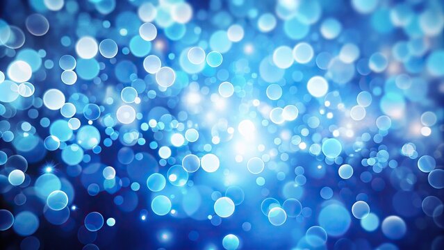 Abstract background of extreme close-up with animated glowing blue white bokeh loop alpha