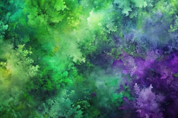 Fototapeta premium abstract background of green and purple textures seen from above