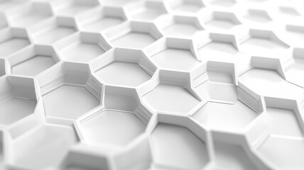 Intricate white hexagonal pattern on a surface showcasing modern design and texture