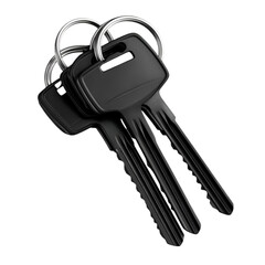 Keys Isolated white and Transparent Background. PNG cutout.