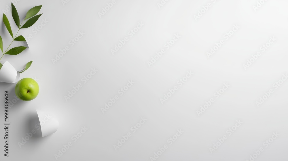Poster clean white background with a blank central area, ideal for focusing on key messages or product desc