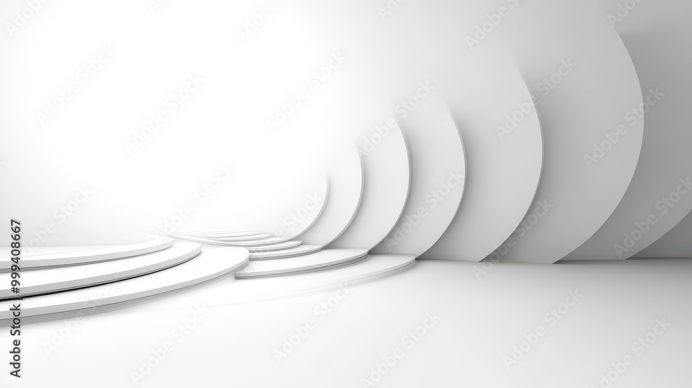 Poster clean white background with a blank central area, ideal for focusing on key messages or product desc