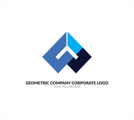 Geometric Company Corporate  vector logo fully editable high quality