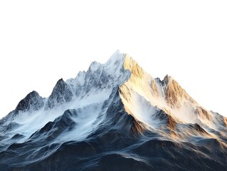 Majestic Snow Capped Mountain Peaks in Serene Alpine Wilderness Landscape with Reflective Lake and Evergreen Forests