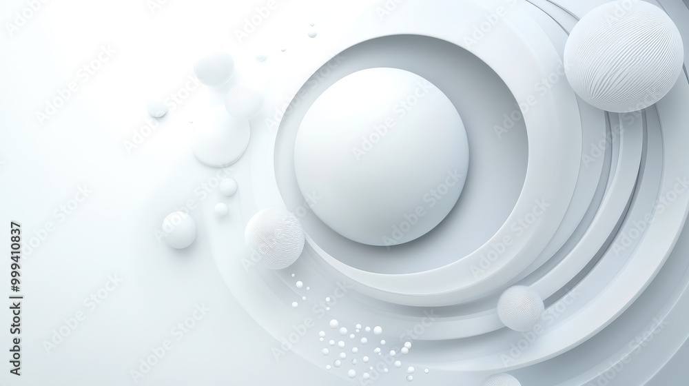 Poster interactive animated circles pulsating across a white backdrop, simulating breathing or heartbeat.