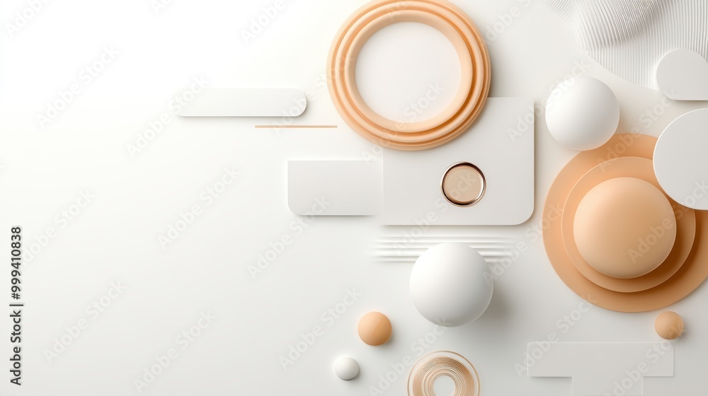 Aufkleber interactive buttons and menu designs arranged over a minimalist white backdrop for an intuitive feel