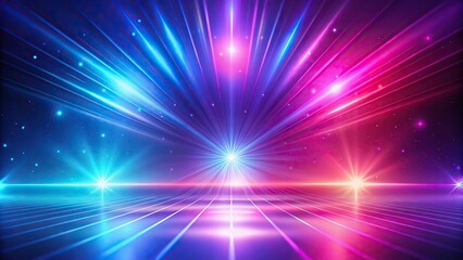 Naklejka premium Abstract background with a reflected defocused neon gradient glow and fluorescent flare