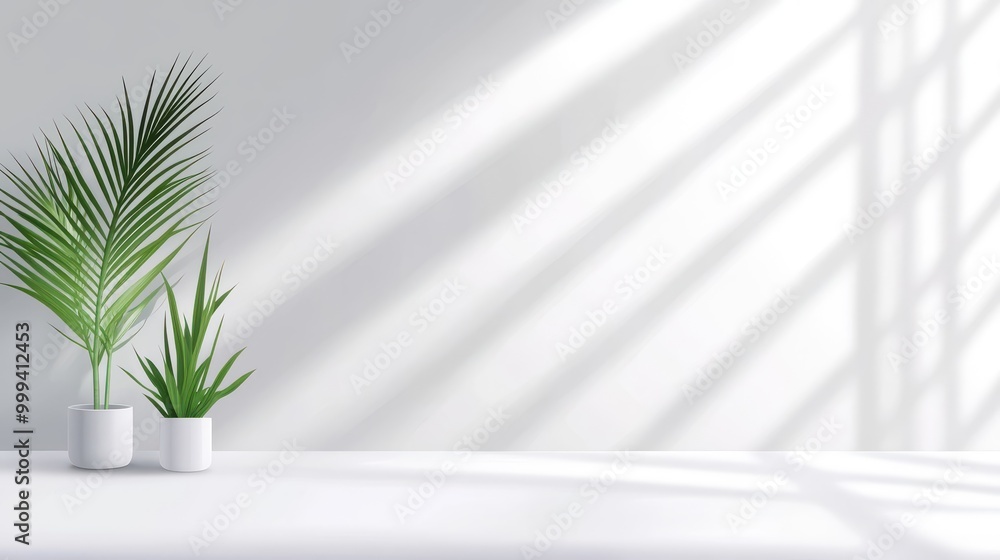 Poster plain white background with light shadows at the bottom for subtle depth, ideal for modern design el