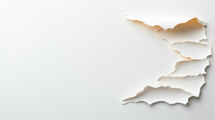 Rough, handmade paper with deckled edges placed on a minimalist white background.