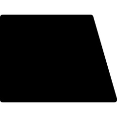 Trapezoid Icon Glyph Style. Simple Geometric Shapes Vector Illustration.