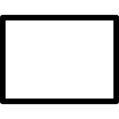 Obraz premium Rectangle Icon Outline Style. Simple Geometric Shape Vector Illustration.