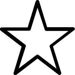 Star Icon Outline Style. Simple Geometric Shape Vector Illustration.