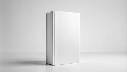 Naklejka premium Minimalist White Book on Monochrome Background - Simplicity in Design
