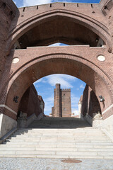 Fototapeta premium The old defence tower in Helsingborg, Sweden.