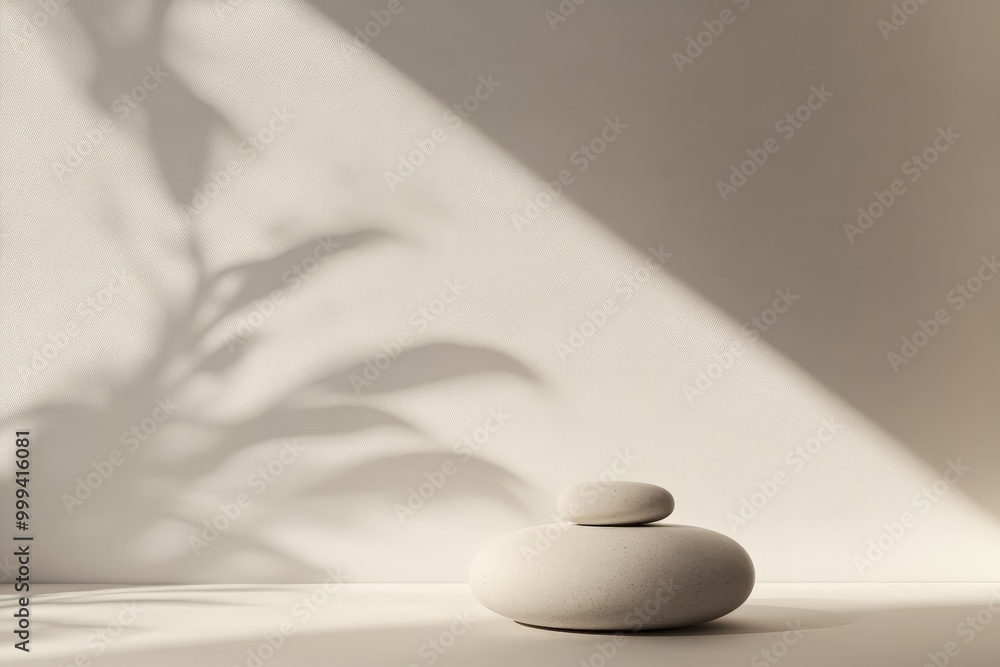 Poster minimalist quote on a plain, muted background with soft shadowing, creating a calm and simple visual