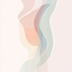 Naklejka premium Minimalist quote design with soft pastel colors and elegant fonts, ideal for a positive and calm Facebook post.